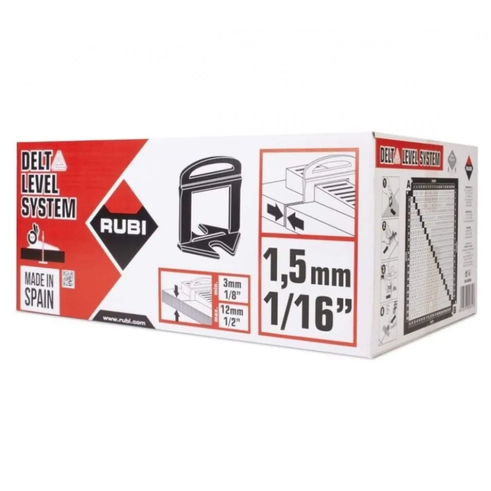 Abraçadeira p/ Kit Delta Nivelamento 3-12mm 1,5mm Delta Level System (C-2400 un) Rubi 2855