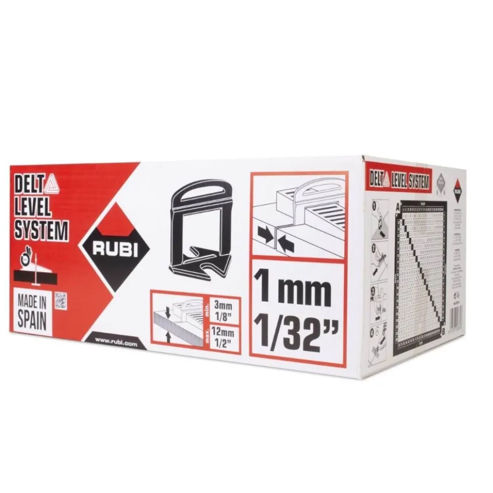 Abraçadeira p/ Kit Delta Nivelamento 3-12mm 1mm Delta Level System (C-2400 un) Rubi 2870