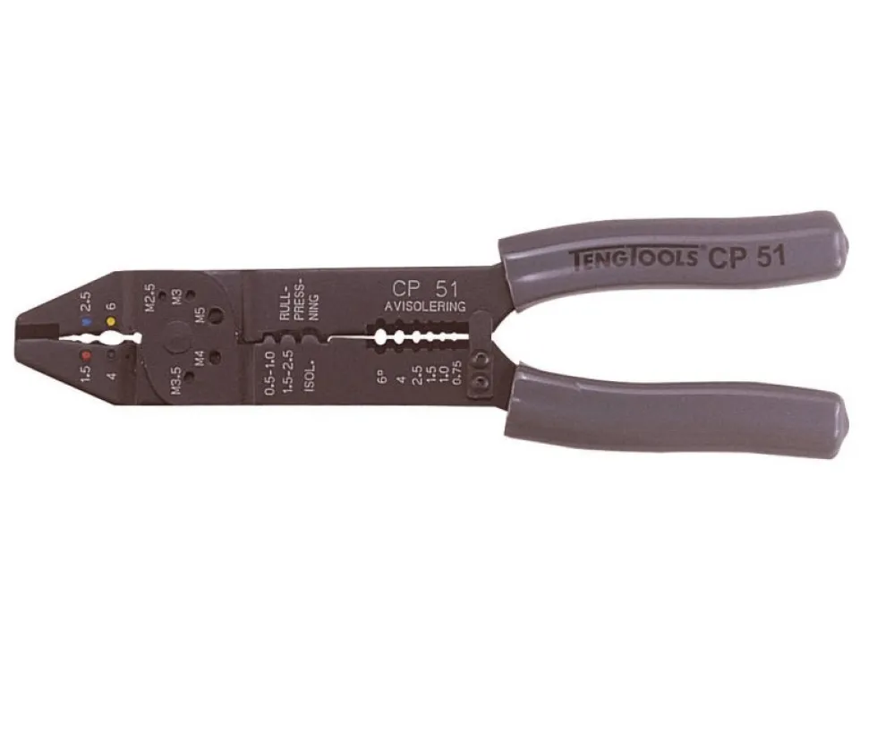 Alicate de Cravar Terminais e Descarnar Fios Teng Tools CP51