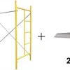 Andaime 2MT + 2 Laterais + Cruzeta + Travessa + Prancha Galvanizada 40cm -20 Unidades