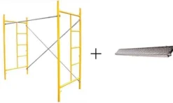 Andaime 2MT + 2 Laterais + Cruzeta + Travessa + Prancha Galvanizada 40cm