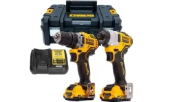 Aparafusadora de Impacto + Berbequim Aparafusador 12V DeWalt DCK2110L2T