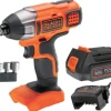 Aparafusadora de Impacto 18V 2AH Black & Decker BDCIM18D1A-QW
