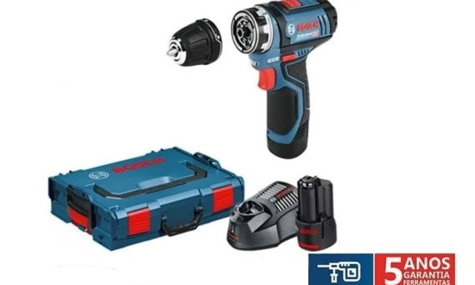Aparafusadora FlexiClick Bosch GSR 12V-15 FC + GFA 12-B