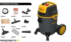 Aspirador Sólidos e Líquidos 1200W 28 l/s Stanley SXVC20PTE