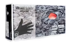 Balde de Luvas Vulcão Pretas Diamante 150Uni – XL Mundo Guante 15080XL