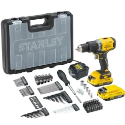 Berbequim com Percussão 18V + 100 Acessórios STANLEY SFMCD715D2A-QW