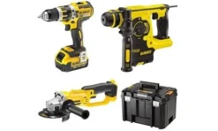 Berbequim C/Percussão + Rebarbadora + Martelo XR 18V DeWalt CPROF265