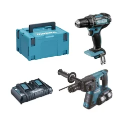Berbequim DDF482Z + Martelo DHR264Z 18V Makita DDF482PRO5