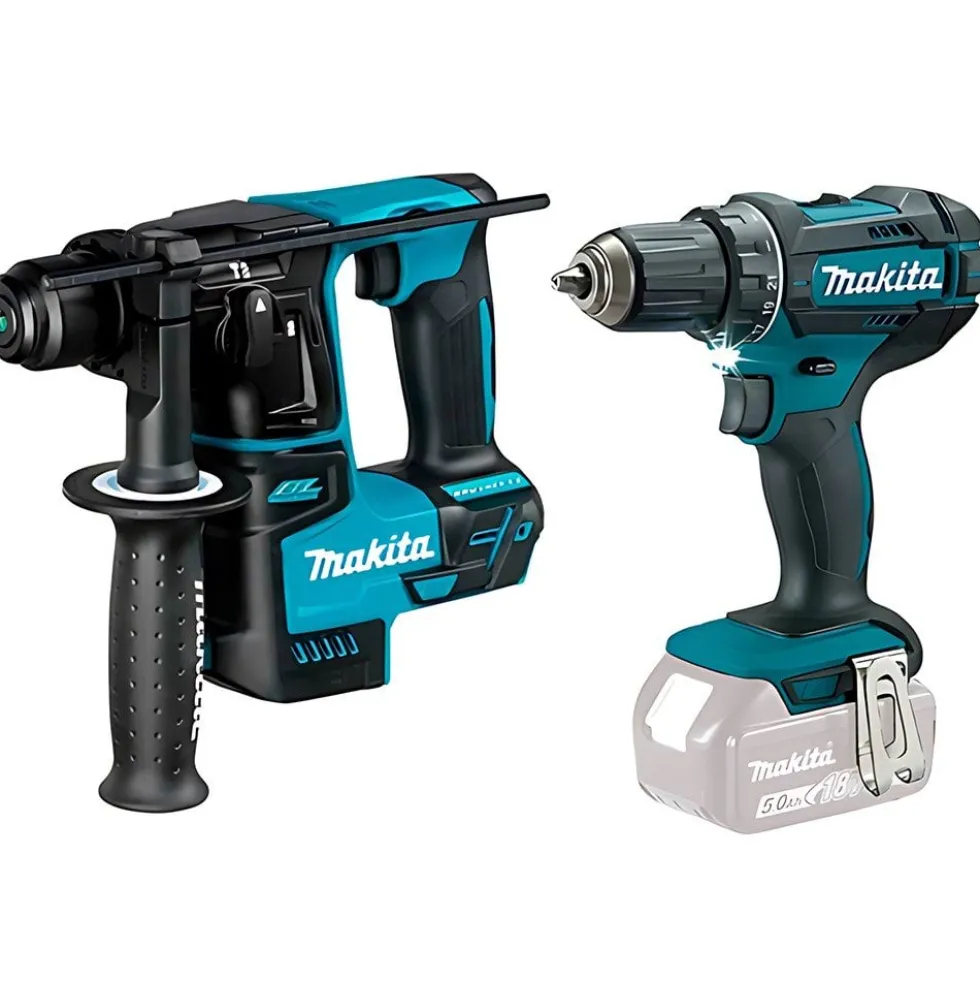 Berbequim DDF482Z + Martelo 18V DHR171Z Makita DDF482PRO4