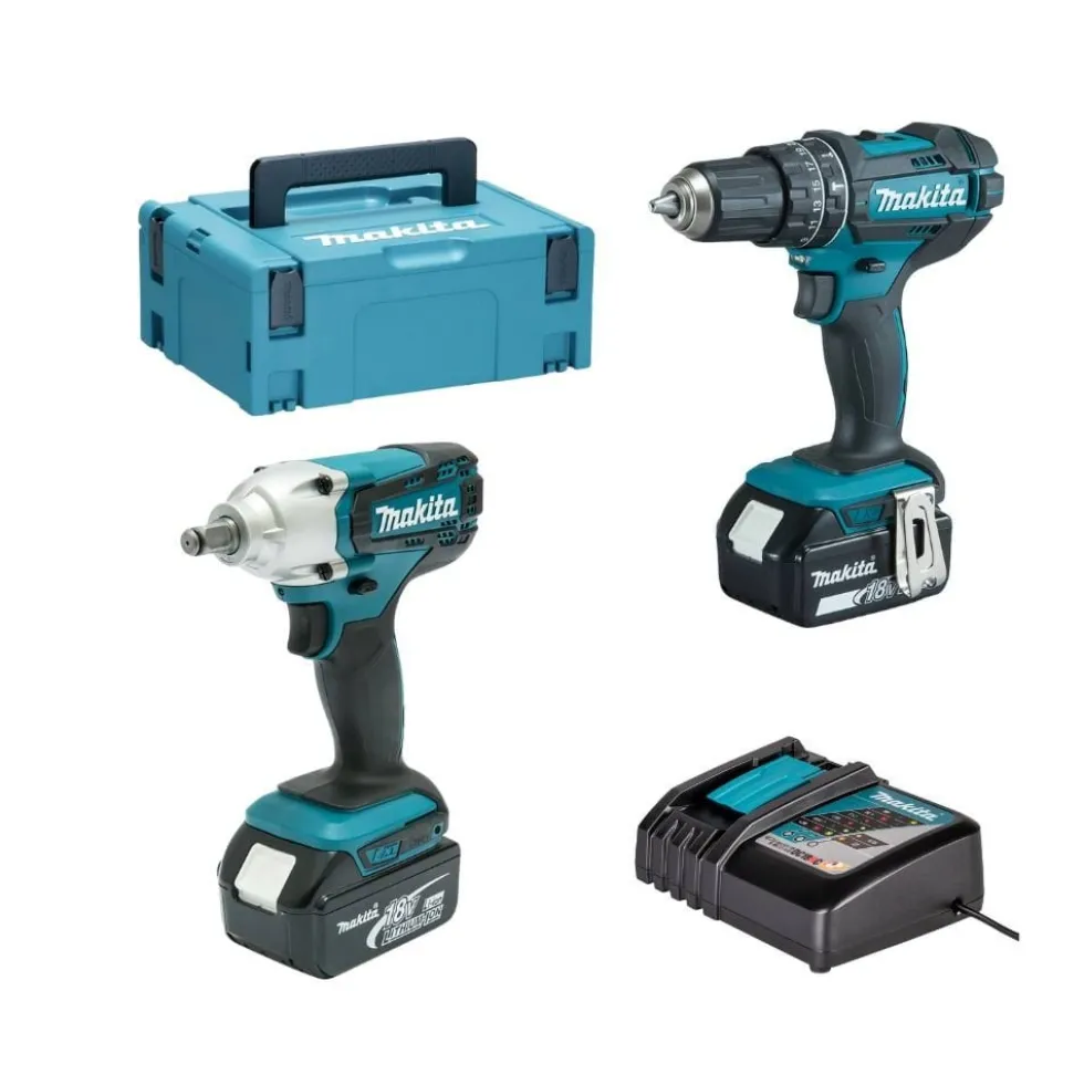 Berbequim DHP482Z + Chave de Impacto DHP482Z Makita DHP482PRO3