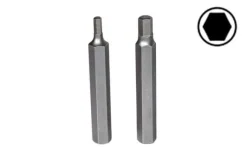 Bits Hexagonais Longas 4-10mm 75mm Kroftools