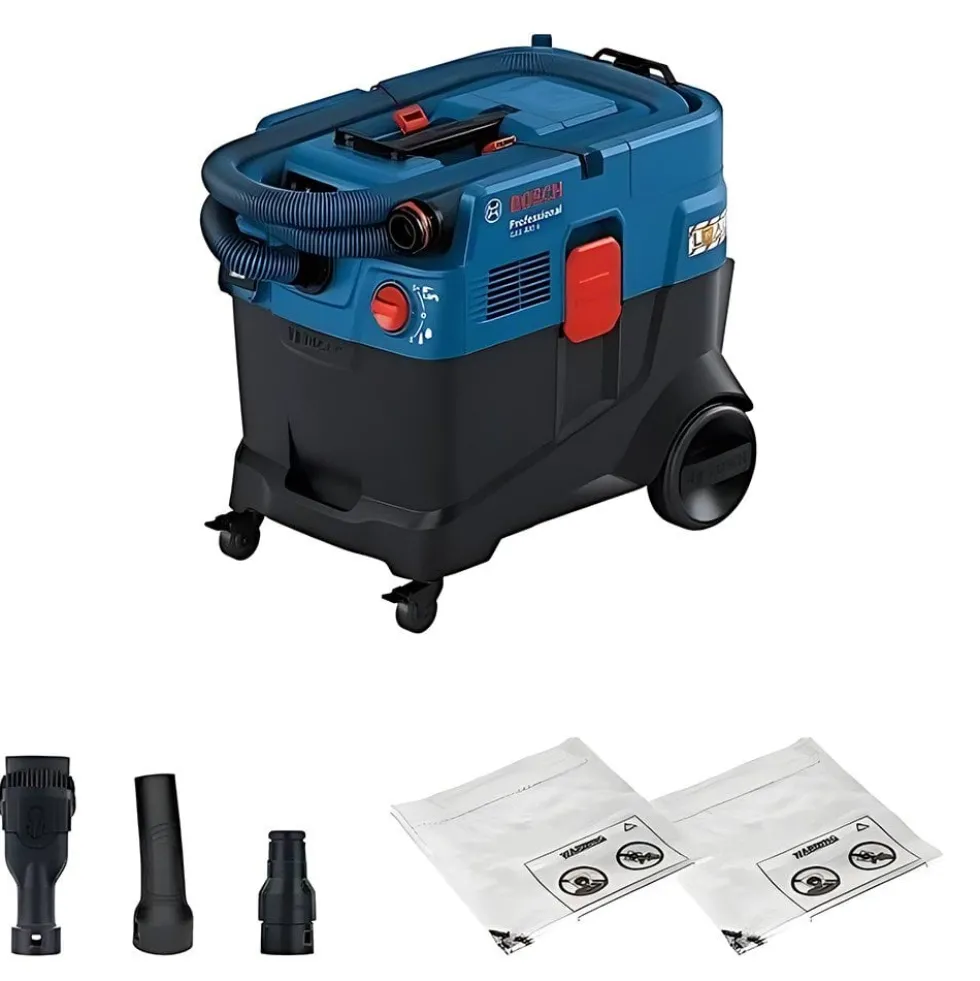 Bosch Professional Aspirador GAS 400 com Mangueira Antiestática 4m,1 Filtro,Saco Pó