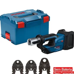 Bosch Professional Máquina Prensar Tubos sem Fio GPT 18V-19 com Kit 3 Mordentes TH(16/20/26)+Mala L-BOXX 238