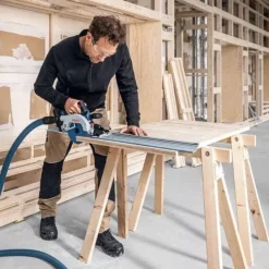 Bosch Professional Serra Circular sem Fio GKS 18V-57-2 GX com Calha e Guia de Corte Transversal FSN X,Calha Paralela, Disco Expert Madeira 36 Dentes