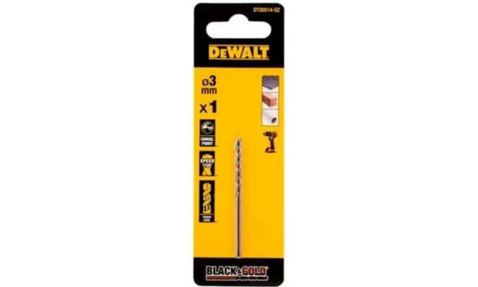 Broca Black&Gold 3mm para Metal Dewalt DT20514-QZ