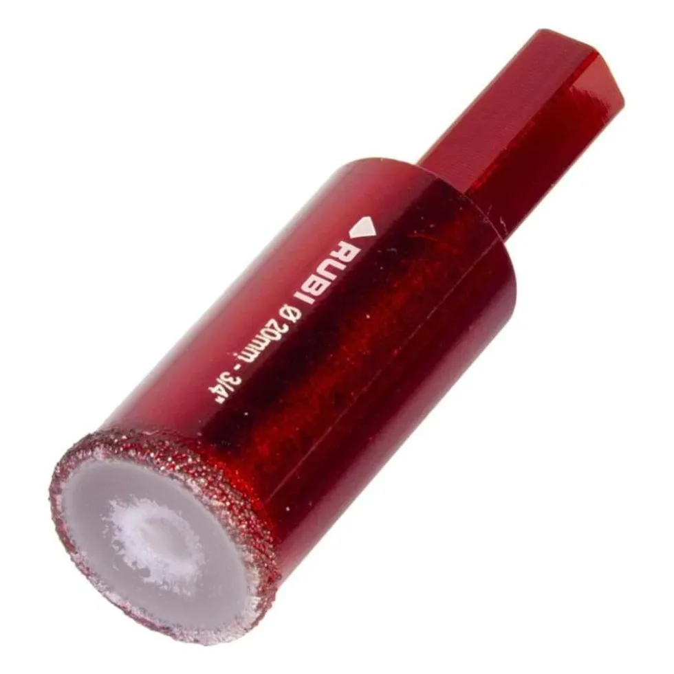 Broca Diamantada p/ Cerâmicas DRYGRES 4DRILL Ø 20 mm. HEX Rubi 5929