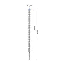 Broca Expert SDS-PLUS 7X de 14 x 300 x 365mm Bosch 2608900123