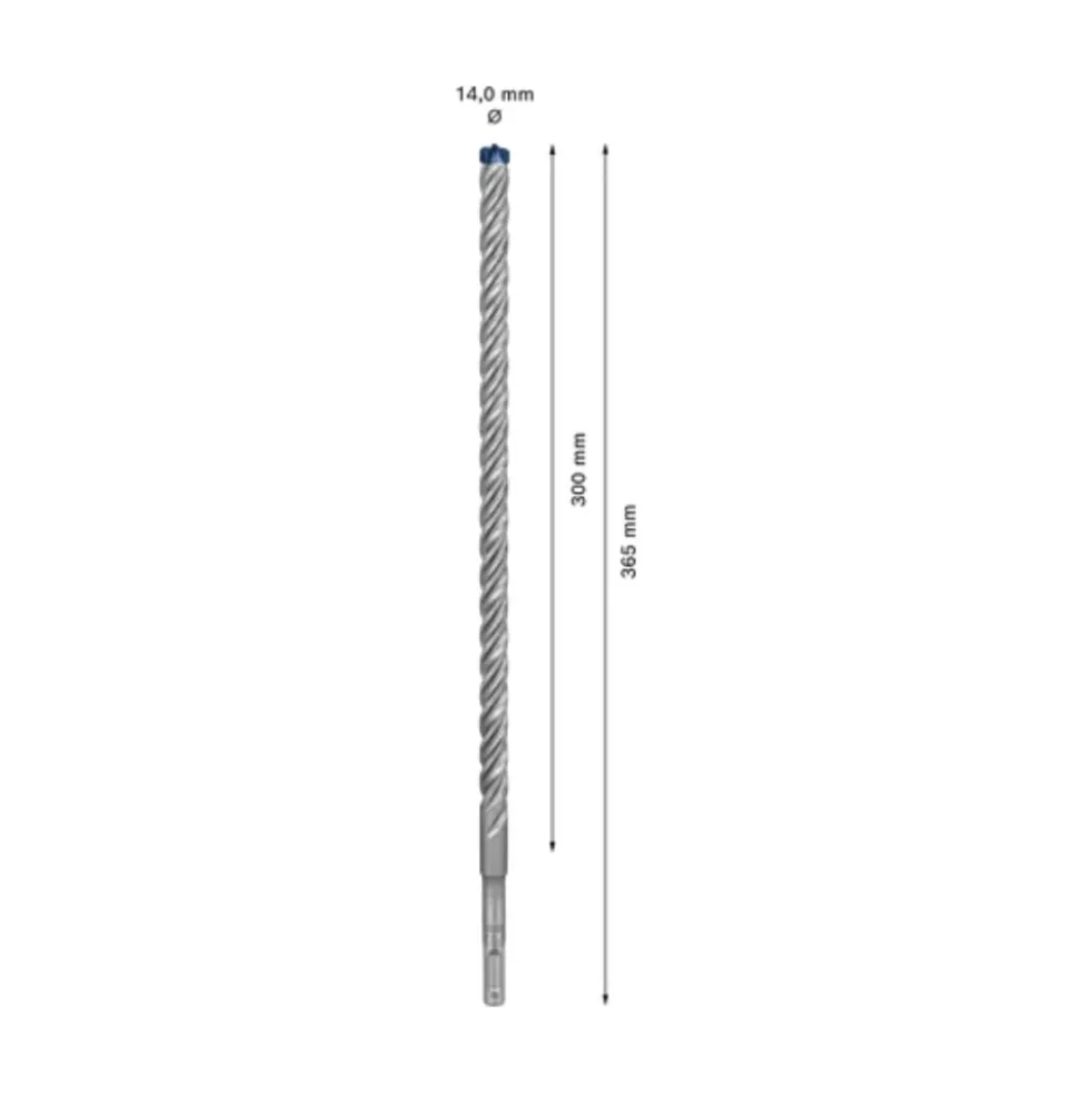 Broca Expert SDS-PLUS 7X de 14 x 300 x 365mm Bosch 2608900123