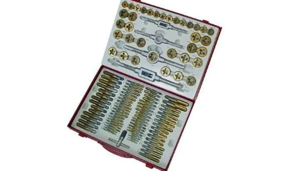 Caixa de Matrizes e Machos Métricos 110 Peças M2-M18 Holzmann GBM110TIN