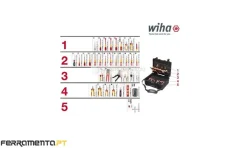 Caixa XL com 80 Ferramentas Deluxe com Rodas Wiha 9300-702 (40523)
