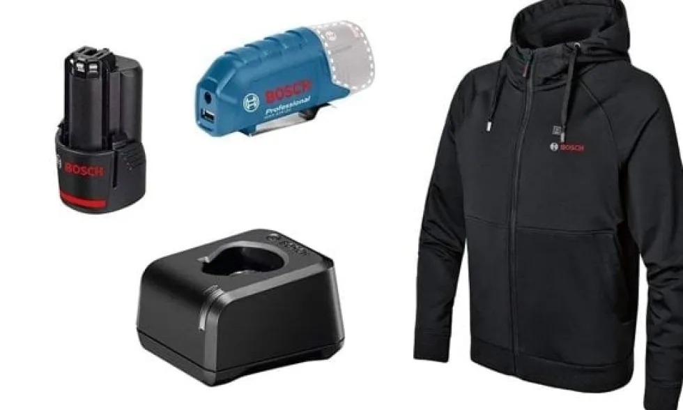 Camisola Térmica c/ Capuz XL 12V 2.0Ah Bosch GHH 12+18V XA