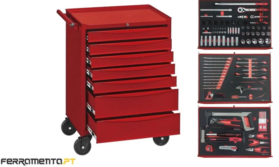 Carro de Ferramentas 7 Gavetas 177Pcs Teng Tools TCMM177A