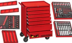 Carro de Ferramentas 7 Gavetas 158pcs Teng Tools TCMM-E158N