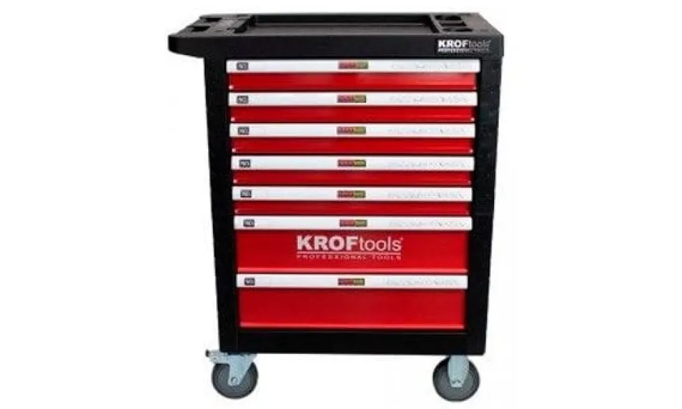 Carro de Ferramentas 7 Gavetas + 353 Peças Kroftools 8353VER