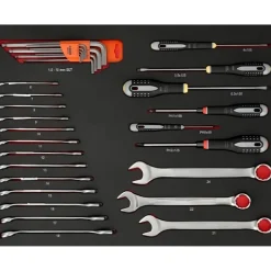 Carro Ferramentas Com 206Pcs Bahco 1472K6BKFF19SD