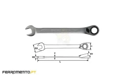 Chave Boca Luneta com Roquete 32 mm Teng Tools 600532R