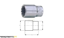 Chave de caixa 12 faces 3/4'' Bahco 8900DM-30