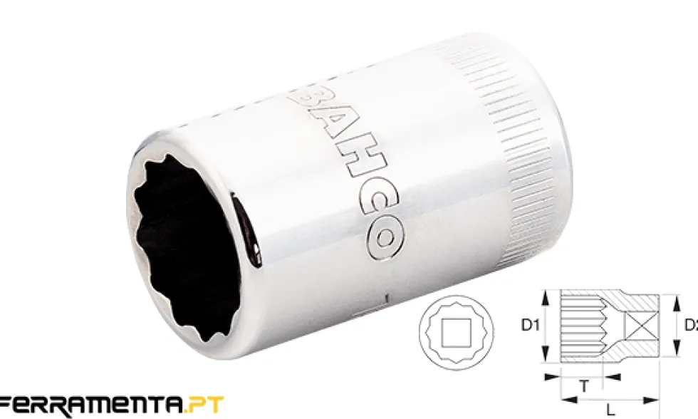 Chave de Caixa 16m 12 Faces Bahco 7800DM-16