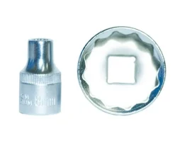 Chave de Caixa 1/2" 25mm Curta Bi-Hexagonal Kroftools 121225