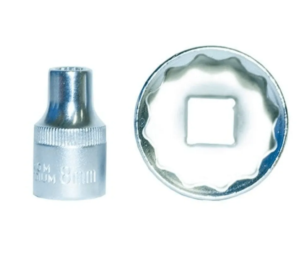 Chave de Caixa 1/2" 25mm Curta Bi-Hexagonal Kroftools 121225
