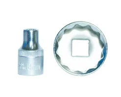 Chave de Caixa 1/2" 17mm Curta Bi-Hexagonal Kroftools 121217