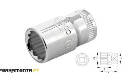 Chave de Caixa 1/4'' 10mm 12 faces Bahco A6700DM-10