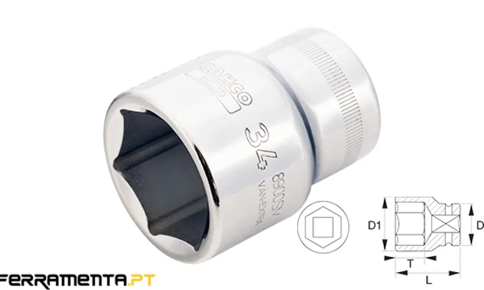 Chave de Caixa 36 mm 6 Faces Bahco 8900SM-36