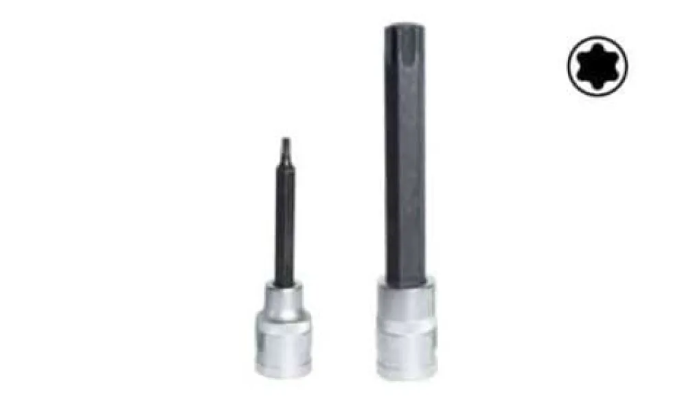 Chave de Caixa 1/2” T45x100mm Torx Longa Kroftools 1261045