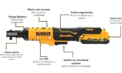 Chave de roquete 1/2 XR 18V Dewalt DCF512N