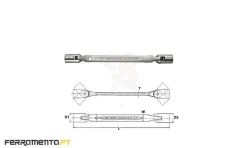 Chave Flexível 12 Pontos 18x19 mm Teng Tools 651819