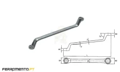 Chave Luneta Métrica 12x13 mm Teng Tools 631213