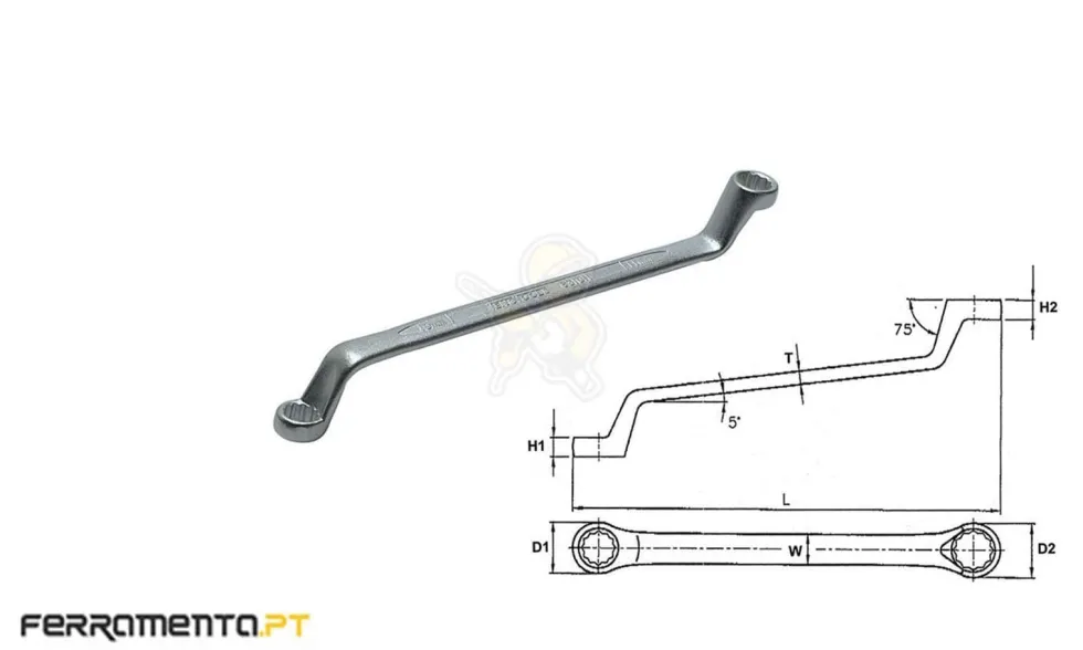 Chave Luneta Métrica 16x17 mm Teng Tools 631617