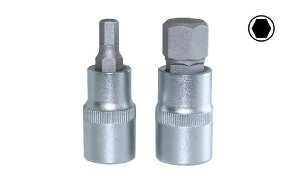Chaves de Caixa 1/2” 4-19mm Bits Curtas Hexagonais Kroftools