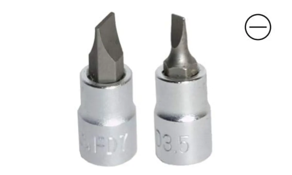 Chaves de Caixa 1/4” 3,5-7mm Pontas Fenda Kroftools
