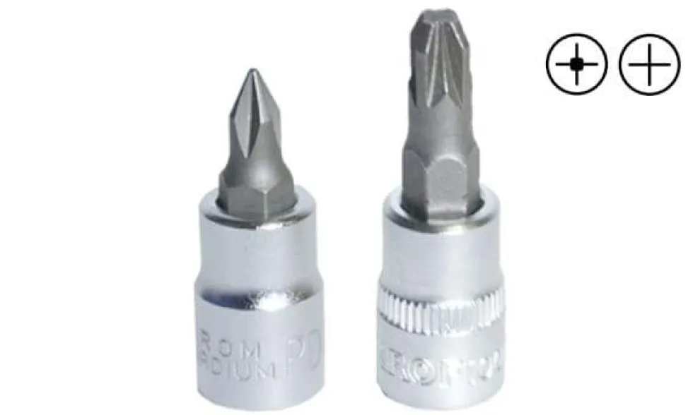 Chaves de Caixa 1/4” Pontas Ph1-3 / Pz1-3 Kroftools