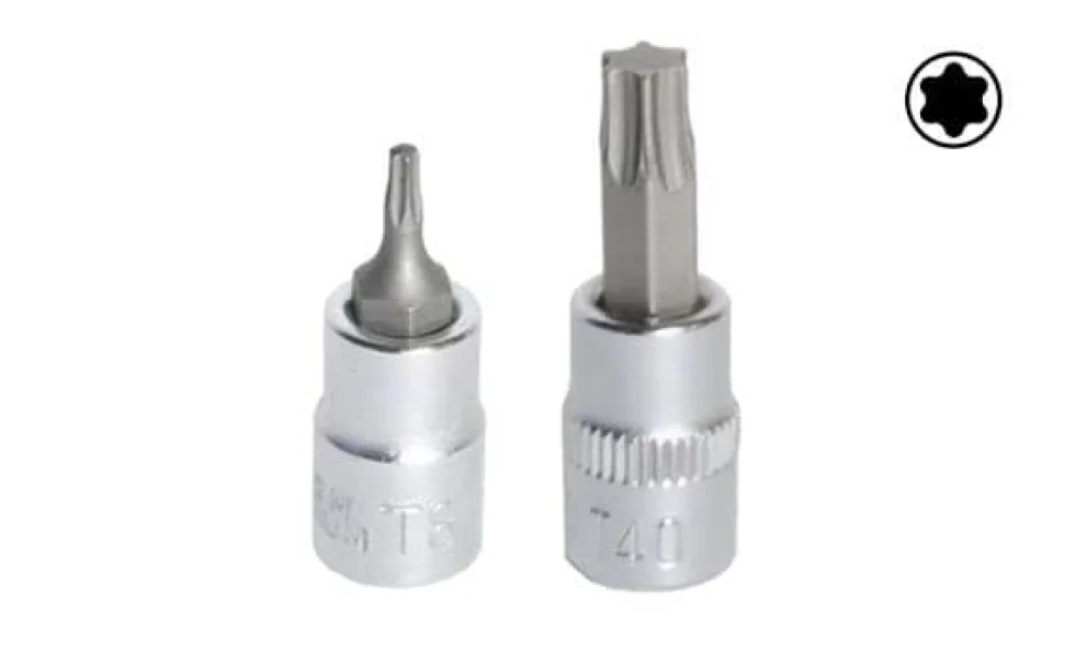 Chaves de Caixa 1/4” T8-40 Pontas Torx Kroftools