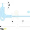Chave Sextavada C/ Punho 3mm Facom 84TZA.3