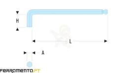 Chave Sextavada Longa Esférica 4mm Facom 83SH.4