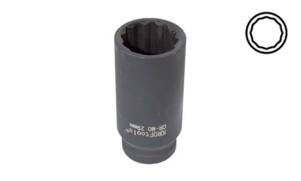 Chaves 1/2” Impacto 29-38mm Bi-Hexagonal Kroftools